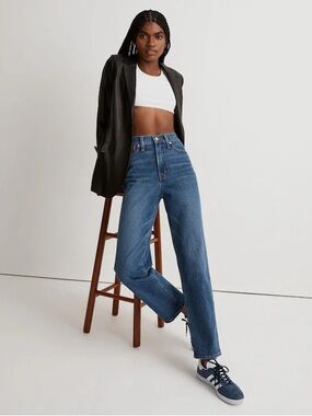 Madewell The Perfect Vintage Straight Jean in Mayfield Wash , sz : 26